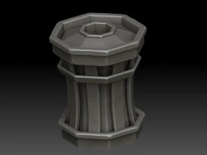 様式化されたゴミ箱 3Dモデル