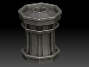 Stylized Trash can 3D Model