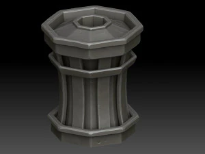 Stylized Trash can 3D Model