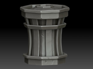 Stylized Trash can 3D Model