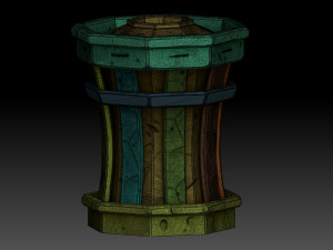 Stylized Trash can 3D Model