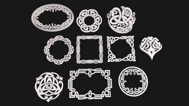 Celtic ornament 3D 模型 .c4d .max .obj .3ds .fbx .stl .blend 