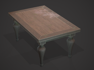Old table 3D 模型