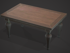 Old table 3D 模型
