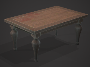 Old table 3D 模型