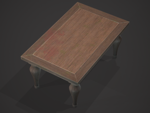 Old table 3D 模型