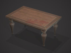 Old table 3D 模型