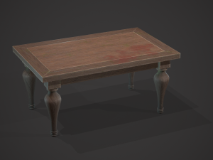 Old table 3D 模型