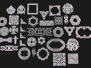 Keltisches Ornamentpaket 3D Modell