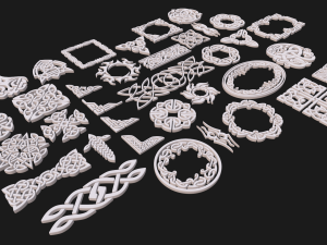 Celtic ornament pack 3D 모델