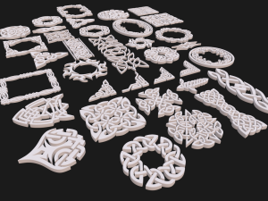 Celtic ornament pack 3D 모델