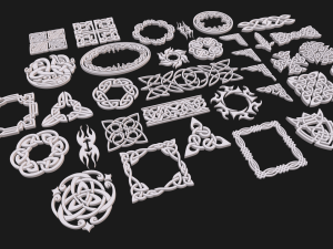 Celtic ornament pack 3D 모델