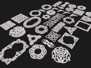 Celtic ornament pack 3D 모델