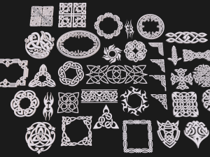 Celtic ornament pack 3D 모델