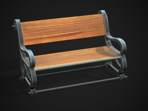 Stylized bench 3D Model