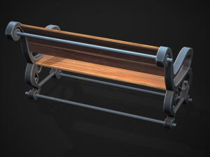 Stylized bench 3D Model