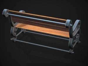 Stylized bench 3D Model