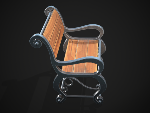 Stylized bench 3D Model
