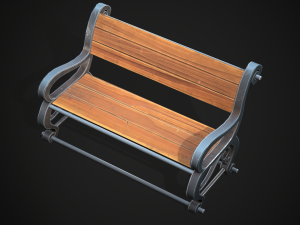 Stylized bench 3D Model