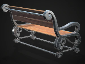 Stylized bench 3D Model