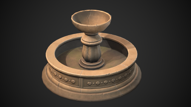Stylized fountain Modelo 3D .c4d .max .obj .3ds .fbx .stl .blend 
