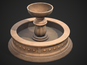 Stylized fountain Modelo 3D