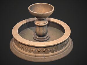 Stylized fountain Modelo 3D