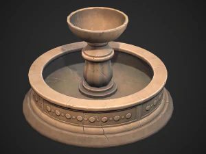 Stylized fountain 3D Model