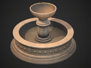 Stylized fountain 3D Model