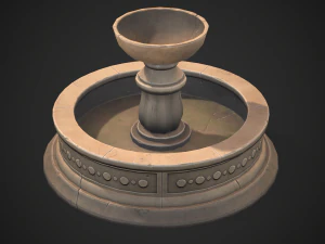Stylized fountain 3D Model