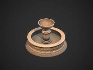 Stylized fountain Modelo 3D