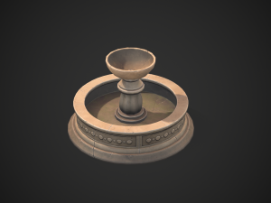 Stylized fountain Modelo 3D