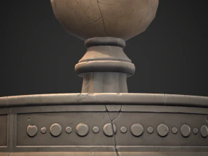 Stylized fountain 3D Model