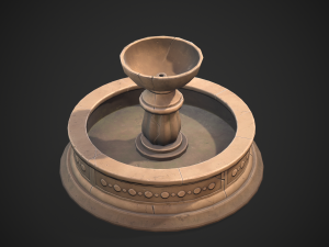 Stylized fountain Modelo 3D