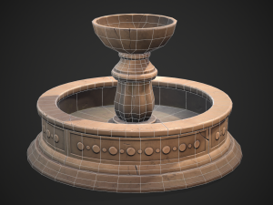 Stylized fountain Modelo 3D
