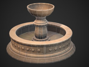 Stylized fountain Modelo 3D