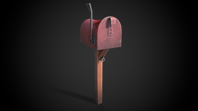 Stylized mailbox 3D 模型 .c4d .max .obj .3ds .fbx .stl .blend 
