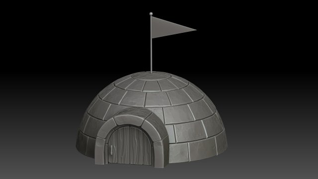 Stylized igloo Modello 3D .c4d .max .obj .3ds .fbx .stl .blend 