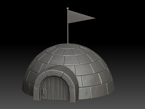 Stylized igloo 3D Model