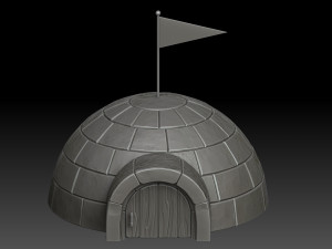 Stylized igloo Modello 3D