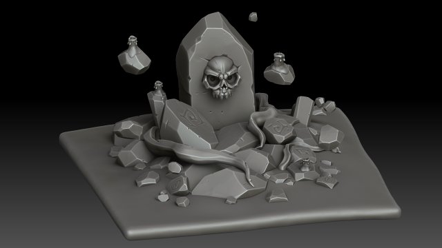 Stylized Totem Modelo 3D .c4d .max .obj .3ds .fbx .stl .blend 