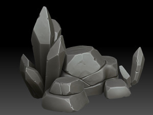 Stylized rocks and crystals 3D 模型