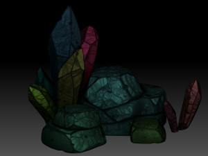 Stylized rocks and crystals 3D 模型