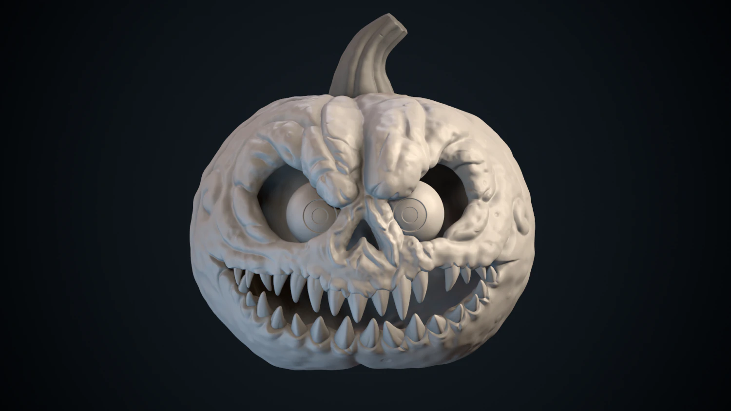 Stylized pumpkin 3D Model .c4d .max .obj .3ds .fbx .stl .blend 