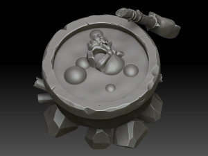 Stylized witchs cauldron Modelo 3D