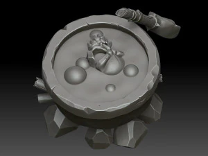 Stylized witchs cauldron 3D Model