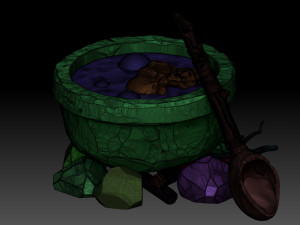 Stylized witchs cauldron Modelo 3D