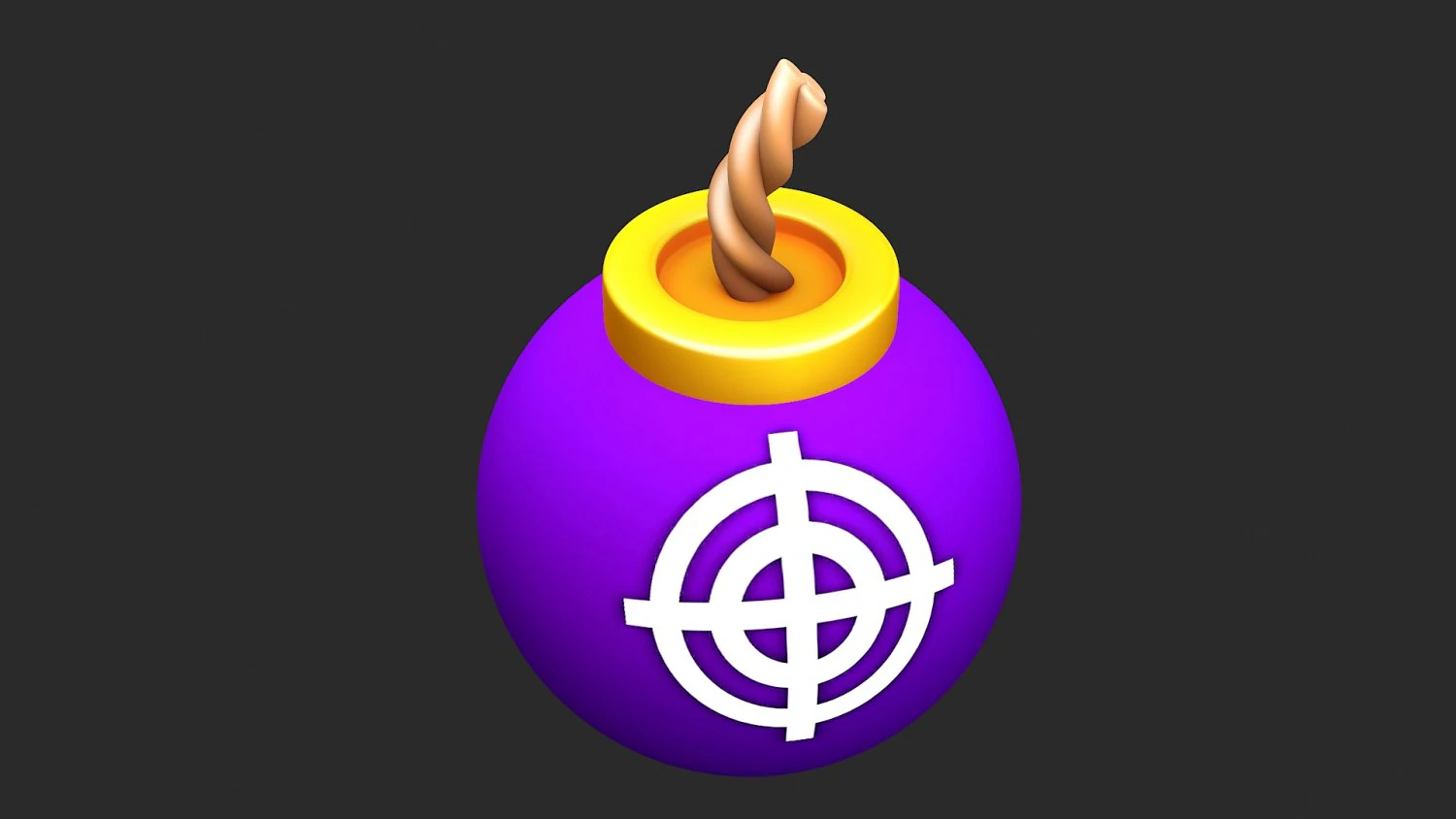 Stylized bomb 3D Model .c4d .max .obj .3ds .fbx .stl .blend 
