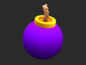 Stylized bomb Modèle 3D