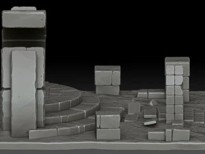 Stylized ruins 3D Model